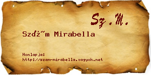 Szám Mirabella névjegykártya
